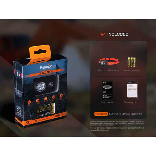 FE HL16 Headlamp - 450 lumen