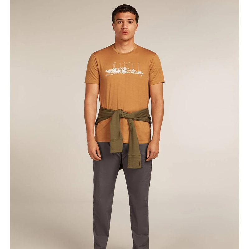 Load image into Gallery viewer, Mens Merino 150 Tech Lite SS Tee The Peaks
