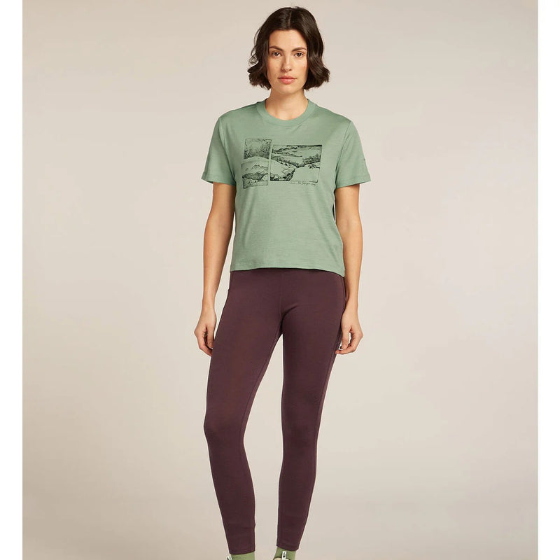 Load image into Gallery viewer, Womens Merino 150 Tech Lite SS Crop Tee The Climb
