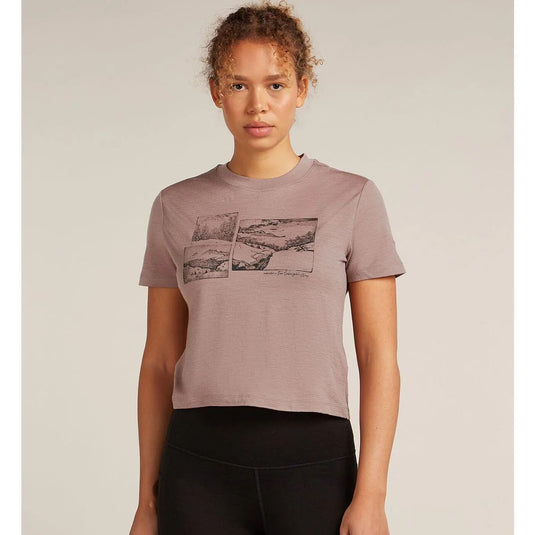 Womens Merino 150 Tech Lite SS Crop Tee The Climb