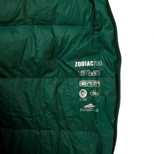 Mont Zodiac 700 -3 to -10C Down Sleeping Bag Right Hand Zip