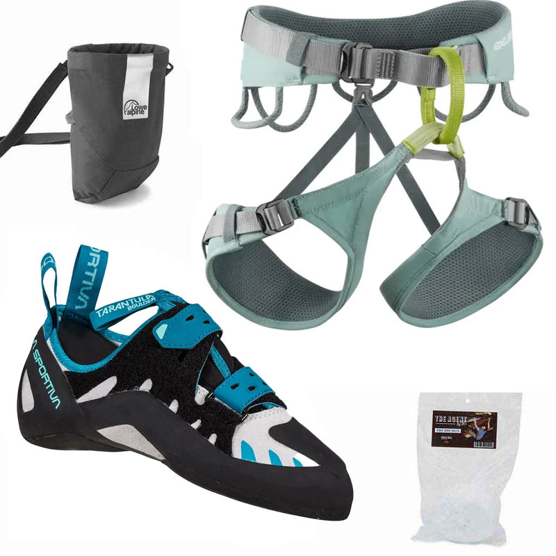 Load image into Gallery viewer, Women's Tarantula Boulder &amp; Edelrid Jayne Rock Climbing Starter Pack
