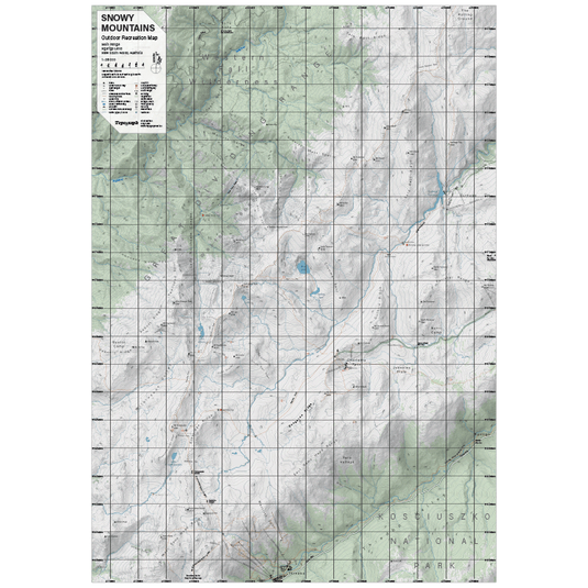 Snowy Mountains Folded Map A1