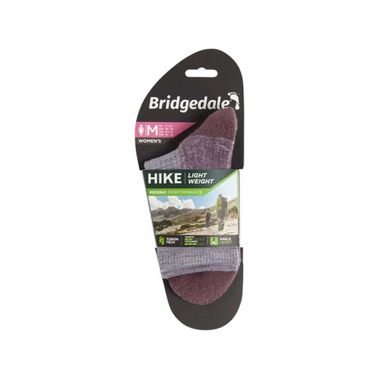 Bridgedale Womens Hike Light Weight Performance 3/4 Crew Socks