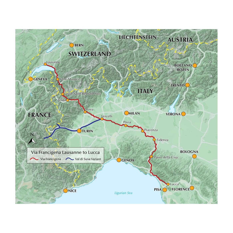 Load image into Gallery viewer, Via Francigena - Part 2 Lausanne and the Great St Bernard Pass to Lucca
