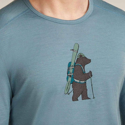 Icebreaker Mens 200 Oasis LS Crewe Bear Tour