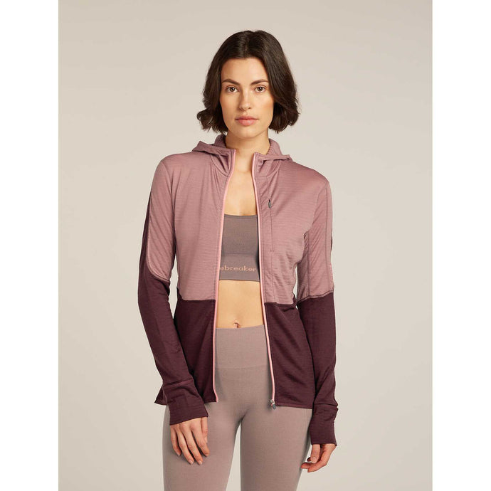 Womens Merino Blend 200 RealFleece Descender LS Zip Hoodie