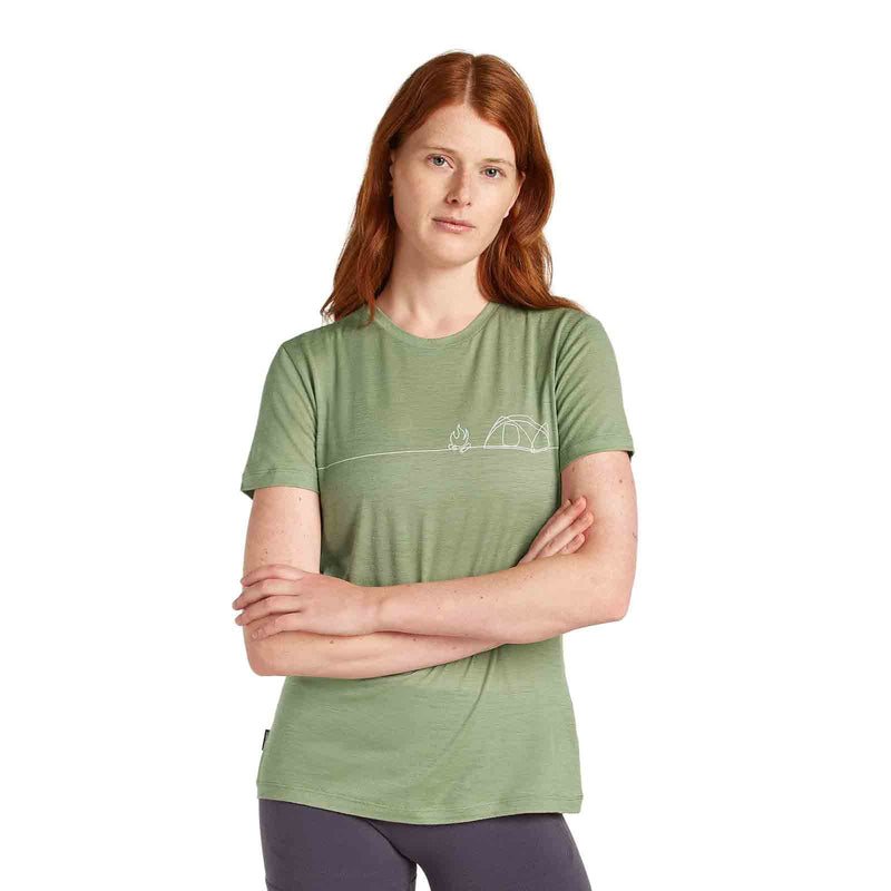 Load image into Gallery viewer, Womens 150 Tech Lite SS Tee Single Line Camp
