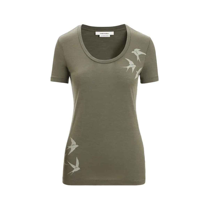 Load image into Gallery viewer, Womens Tech Lite II Short Sleeve Scoop Tee Swarming Shapes
