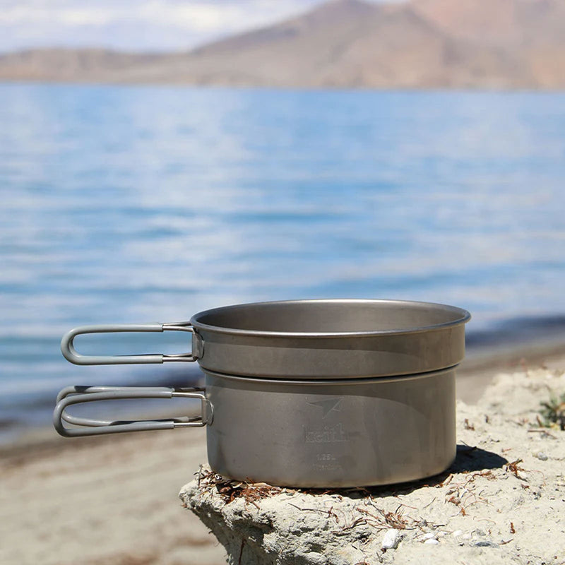 Load image into Gallery viewer, Keith 2-Piece Titanium pot and Pan Cook Set
