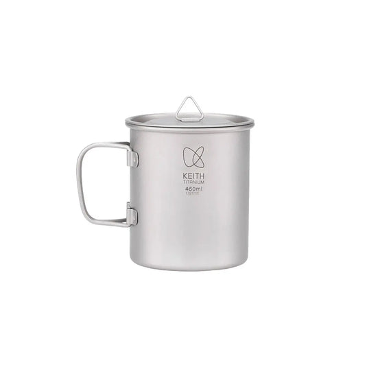Keith Single-Wall Titanium Mug with Lid 450ml