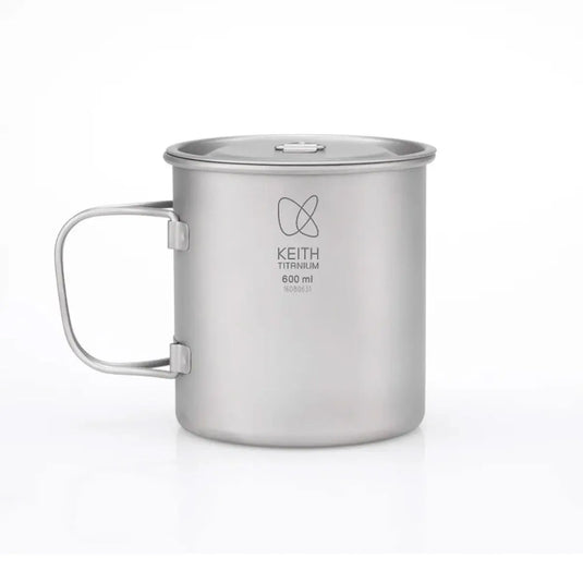 Keith Single-Wall Titanium Mug with Lid 600ml