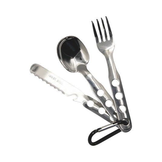 Laken Stainless Steel Cutlery - 3 Piece with carabiner