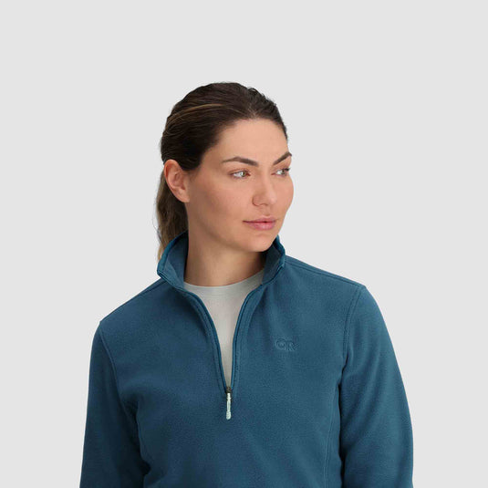 Womens Polartec 100 Quarter Zip Fleece Top – Mountain Equipment