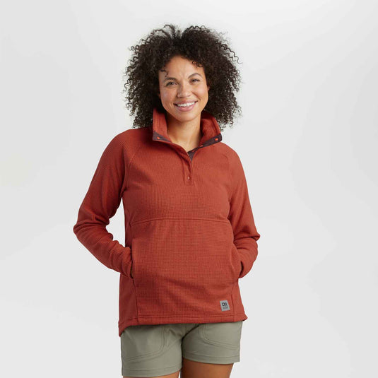 Womens Trail Mix Snap Pullover Fleece
