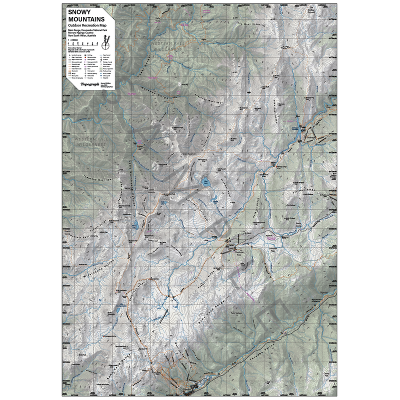 Load image into Gallery viewer, Snowy Mountains Folded Map A1 Gen 2

