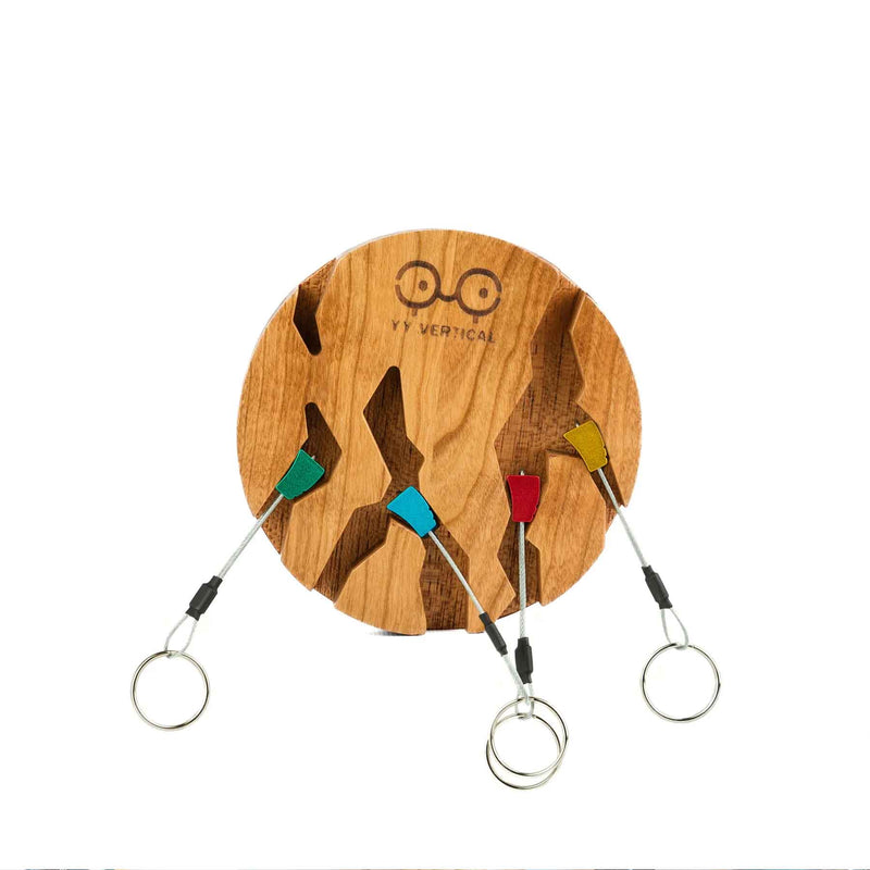 Load image into Gallery viewer, Trad Climbers Key Holder Circle - Cherry Tree
