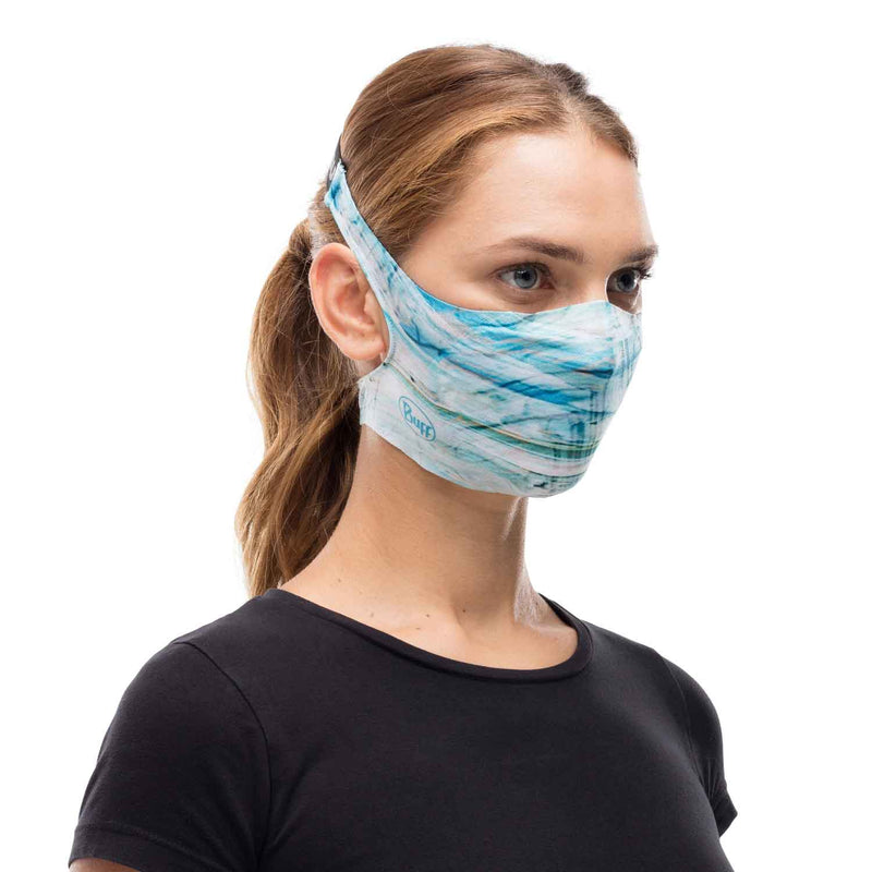 Load image into Gallery viewer, Buff filter mask face mask adult makrana sky blue 2
