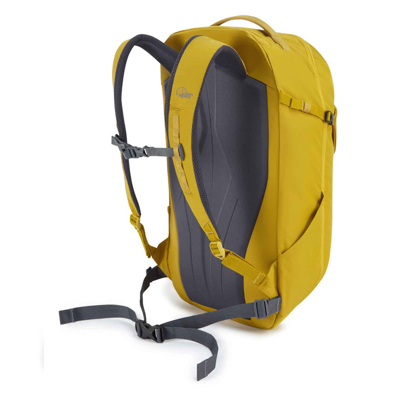 Load image into Gallery viewer, Lowe Alpine climbing crag bag Misfit 27 golden palm Back
