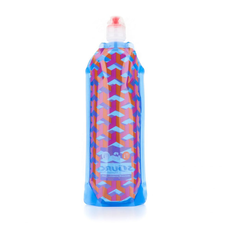Load image into Gallery viewer, Source hydration liquidtainer 1L foldable light waterbottle red arrows
