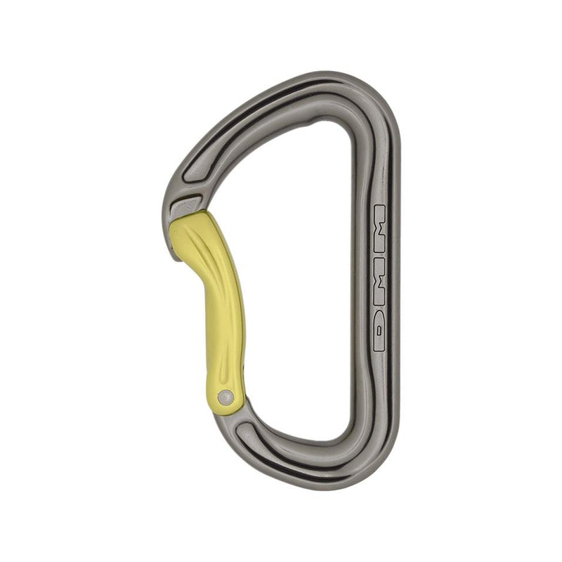 Load image into Gallery viewer, dmm climbing shadow bent gate carabiner titanium
