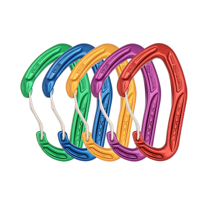 dmm climbing slpha trad carabiner 5 pack colour coded