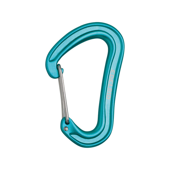 edelrid nineteen g wire gate climbing carabiner ice mint