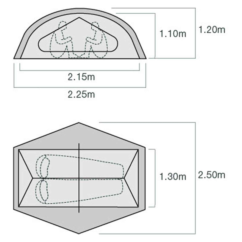 Load image into Gallery viewer, exped lyra 2 person tent dimensions
