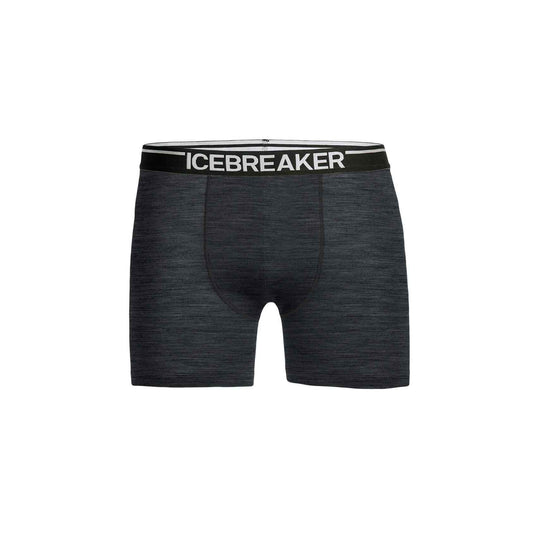 icebreaker mens anatomica boxers jet heather black