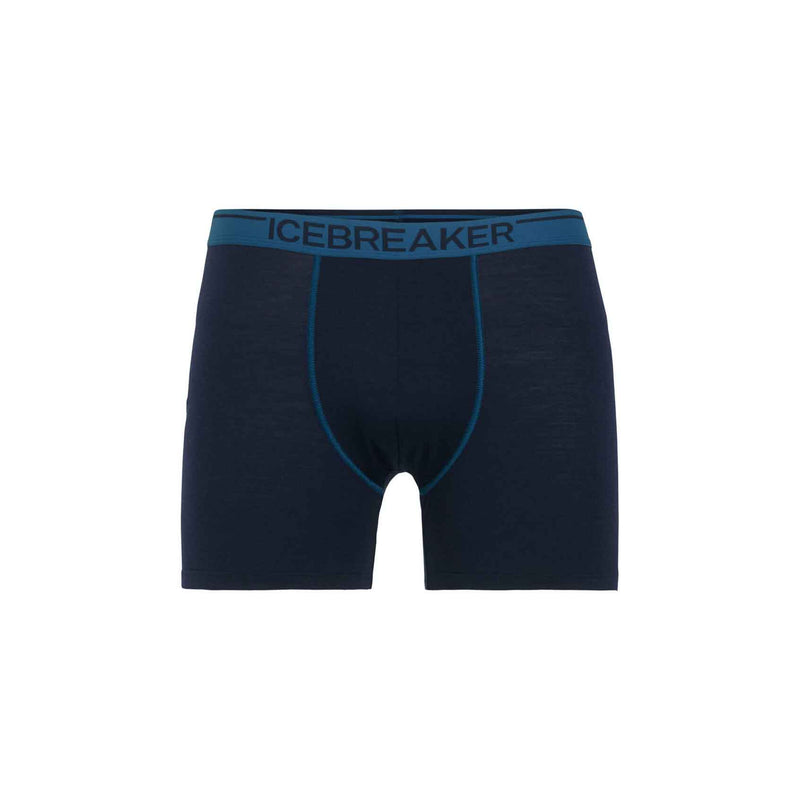 Load image into Gallery viewer, icebreaker mens anatomica boxers midnight navy prussian blue
