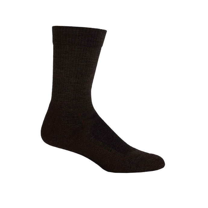 icebreaker mens socks hike   light crew earthen heather bark oak