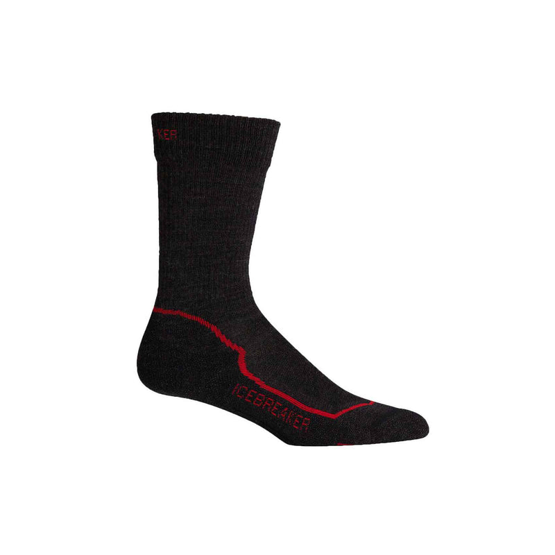 Load image into Gallery viewer, icebreaker mens socks hike   light crew jet heather red
