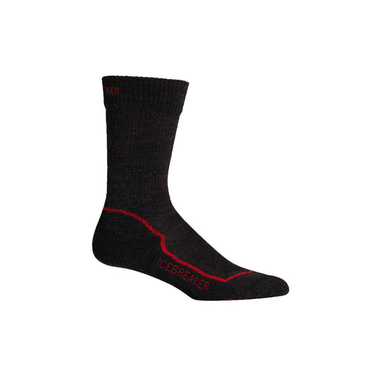 icebreaker mens socks hike   light crew jet heather red