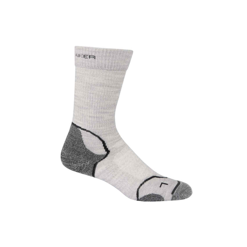 Load image into Gallery viewer, icebreaker womens socks hike   light crew blizzard heather white oil
