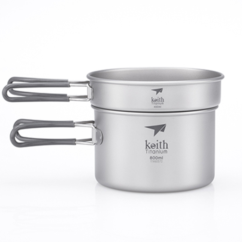 Load image into Gallery viewer, Keith titanium camp pot set

