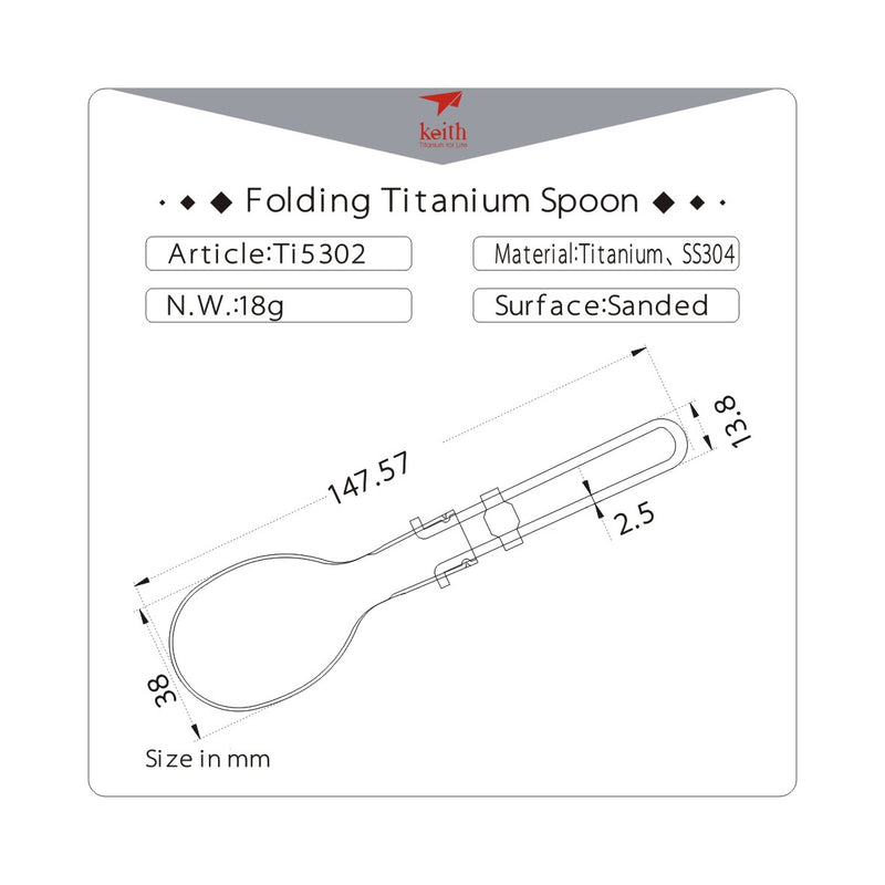 Load image into Gallery viewer, keith titanium Folding spoon 2
