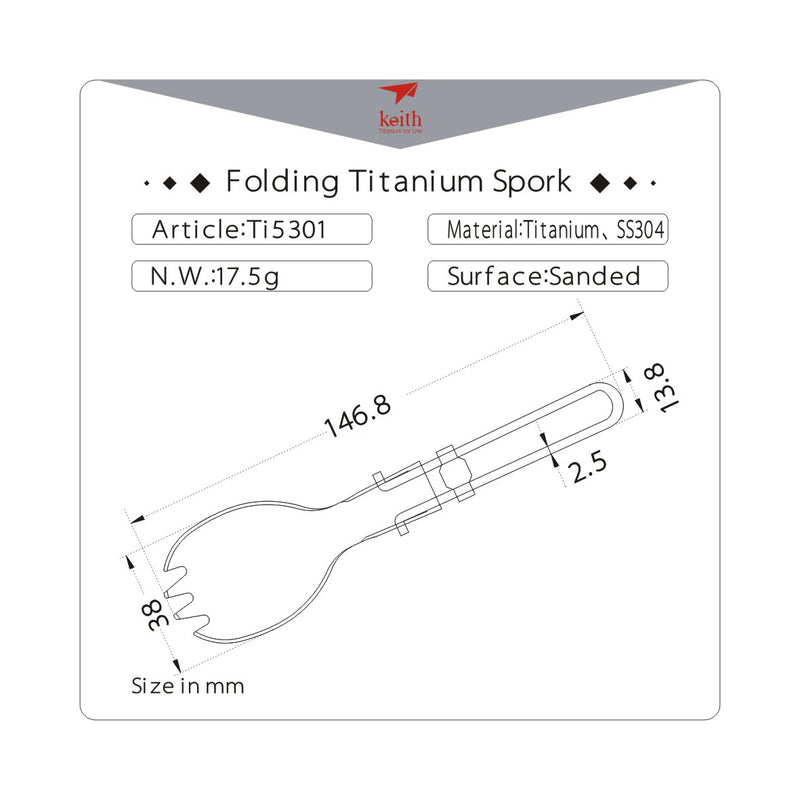 Load image into Gallery viewer, keith titanium Folding spork 4
