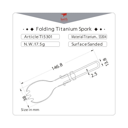 keith titanium Folding spork 4