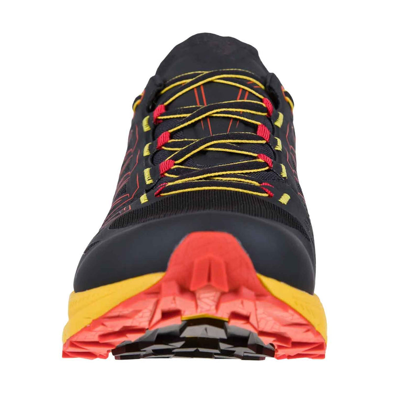 Load image into Gallery viewer, la sportiva mens jackal trail running shoe black yellow 5
