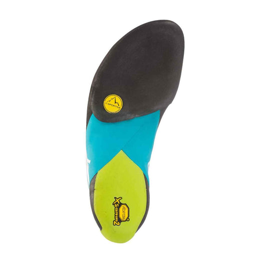 la sportiva python rock shoe 2019 lime green blue sole