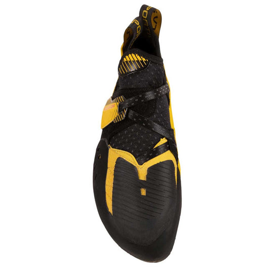 la sportiva solution comp mens rock climbing shoe black yellow 6