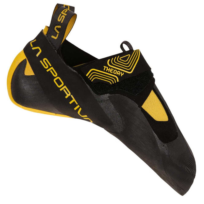 la sportiva theory rock climbing shoe black yellow 1