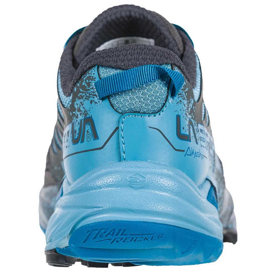 la sportiva womens akasha trail running shoe carbon pacific blue 6