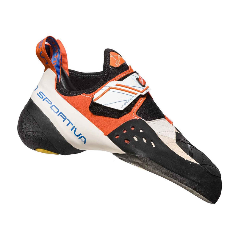 Load image into Gallery viewer, la sportiva womens solution climbing shoe white lily orange
