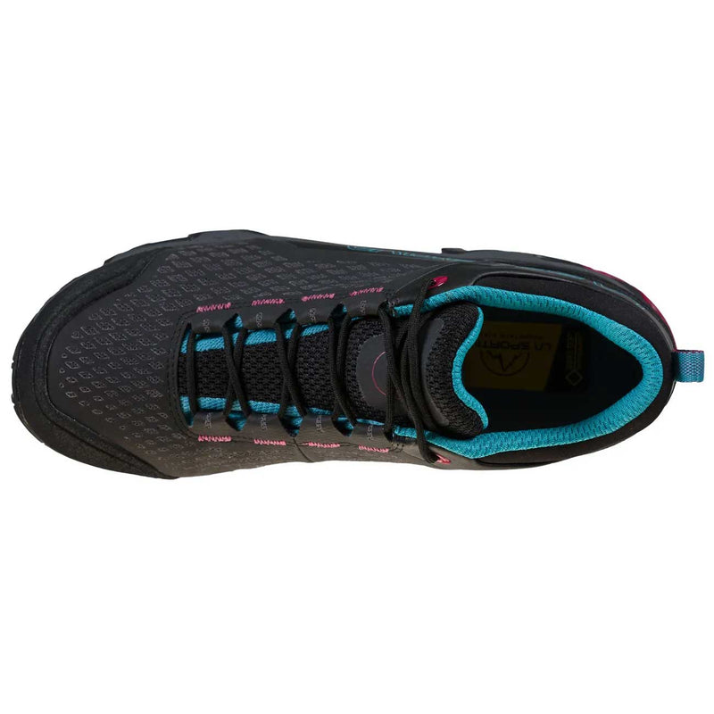 Load image into Gallery viewer, la sportiva womens spire gtx light weight hiking shoes black topaz 3
