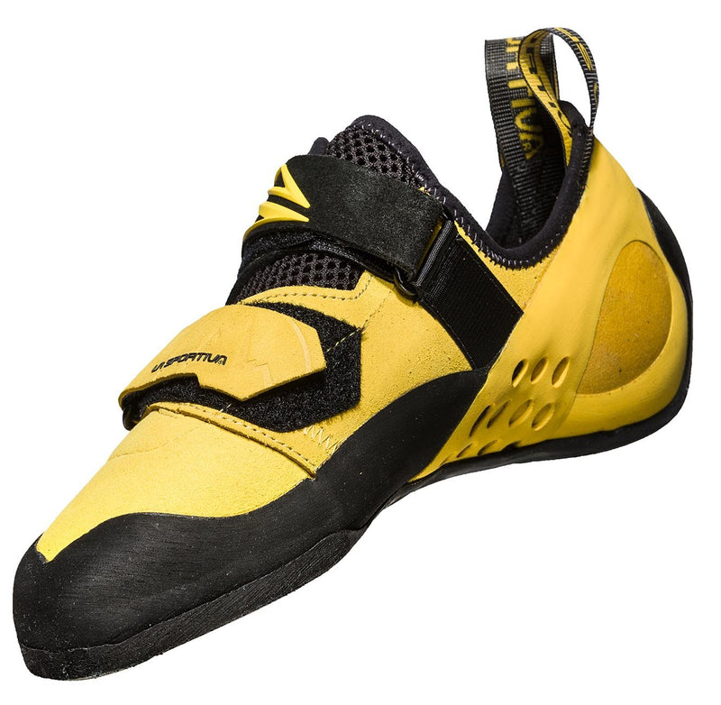 Load image into Gallery viewer, la sportiva katana velcro yellow black mens rock climbing shoe 2
