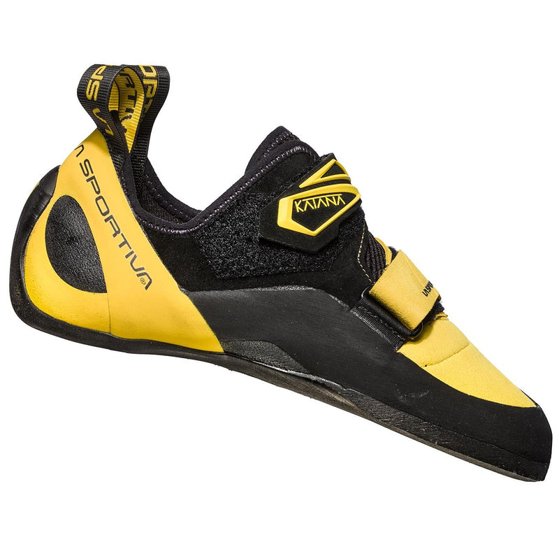 Load image into Gallery viewer, la sportiva katana velcro yellow black mens rock climbing shoe
