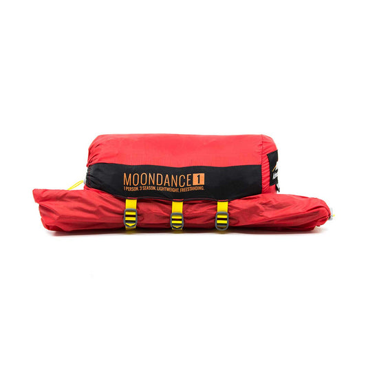mont moondance 1 hiking tent red fiesta stuff sack