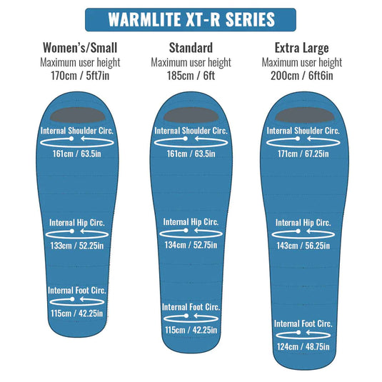 Warmlite 550 XT-R Down Sleeping Bag - Left Hand Zip