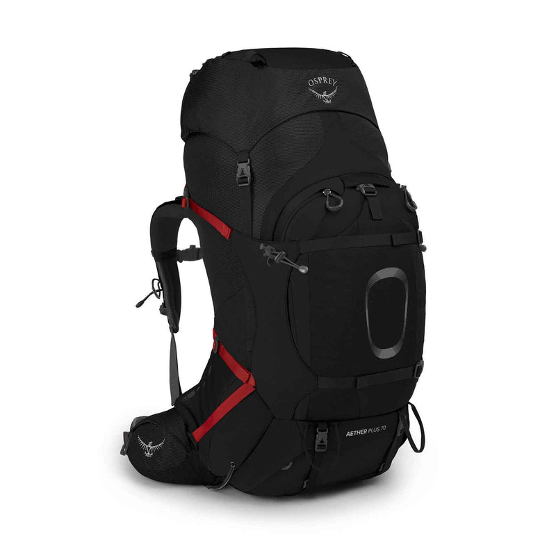 Load image into Gallery viewer, osprey aether plus 70 hiking pack black 1
